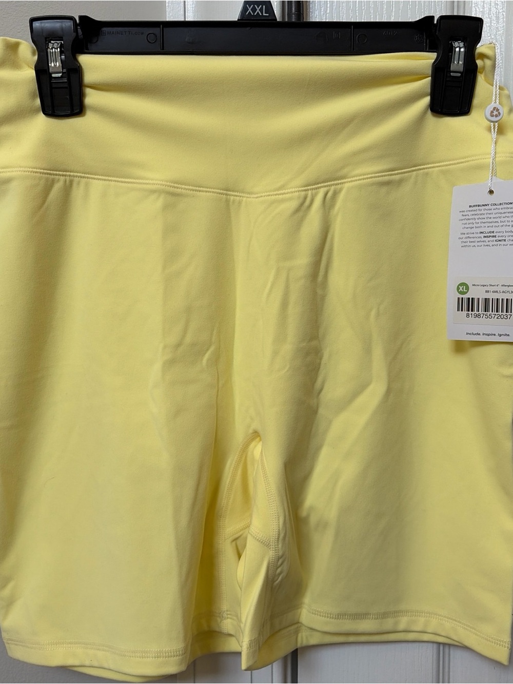 Buffbunny Micro Legacy Afterglow Yellow Athletic Short  Size XL